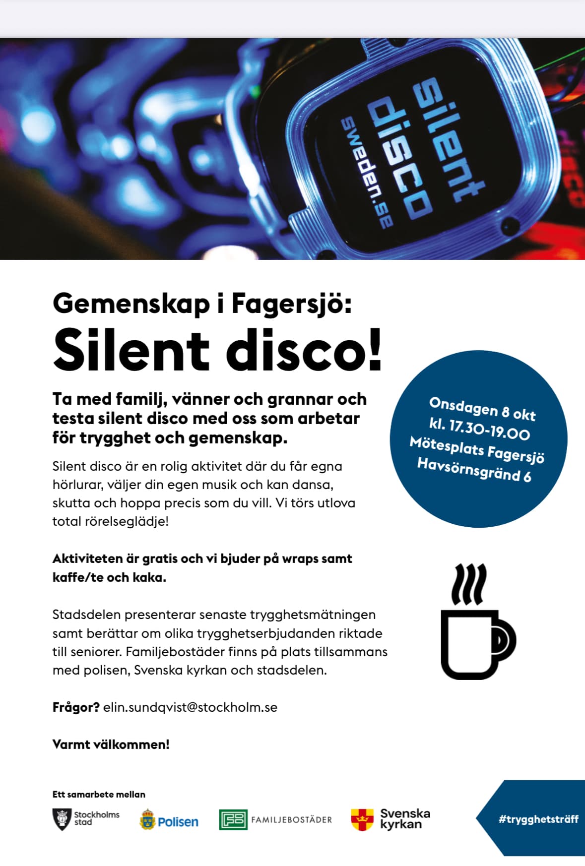 Gemenskapsträff med Silent Disco Fagersjö