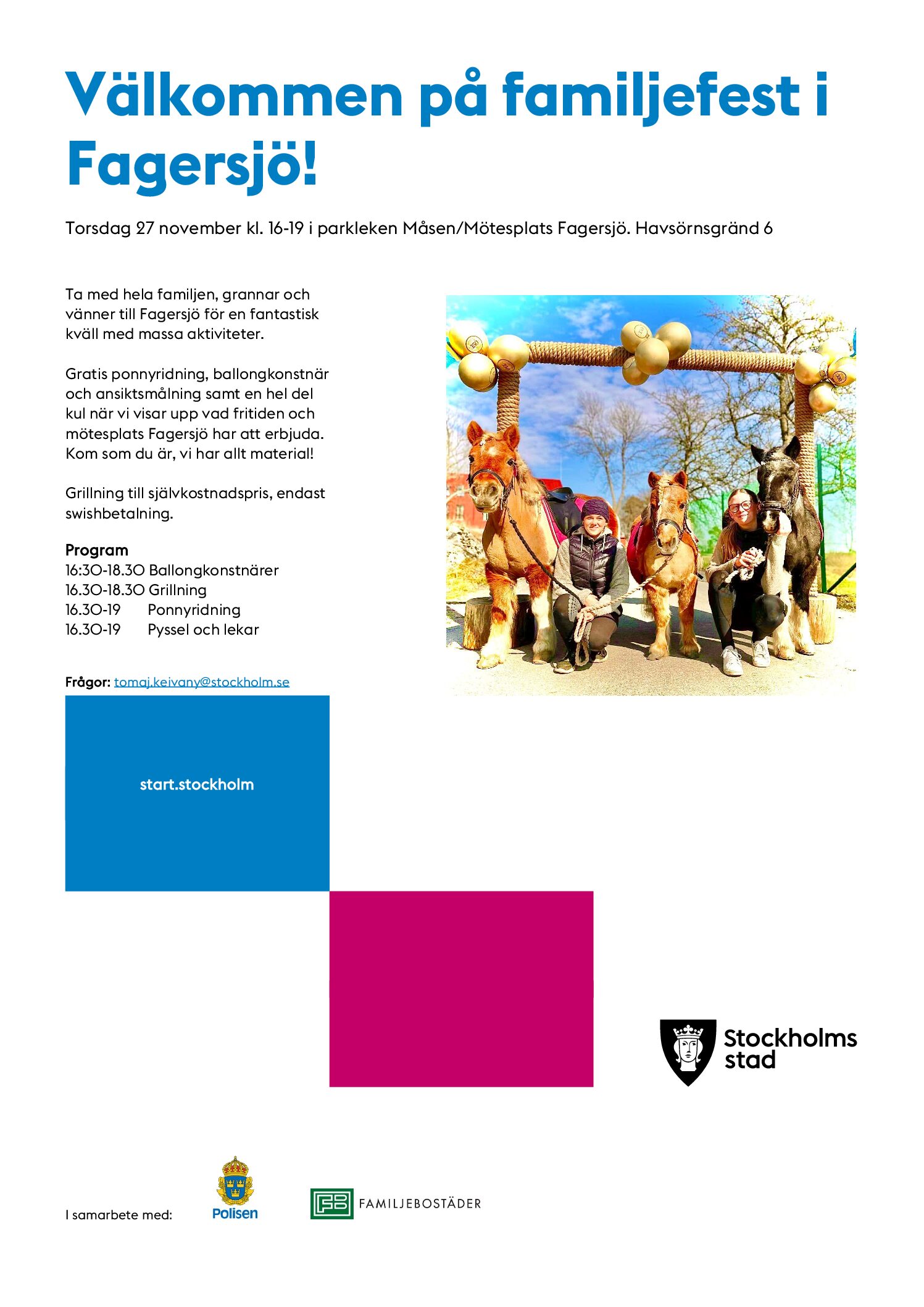 Välkommen på familjefest i Fagersjö!