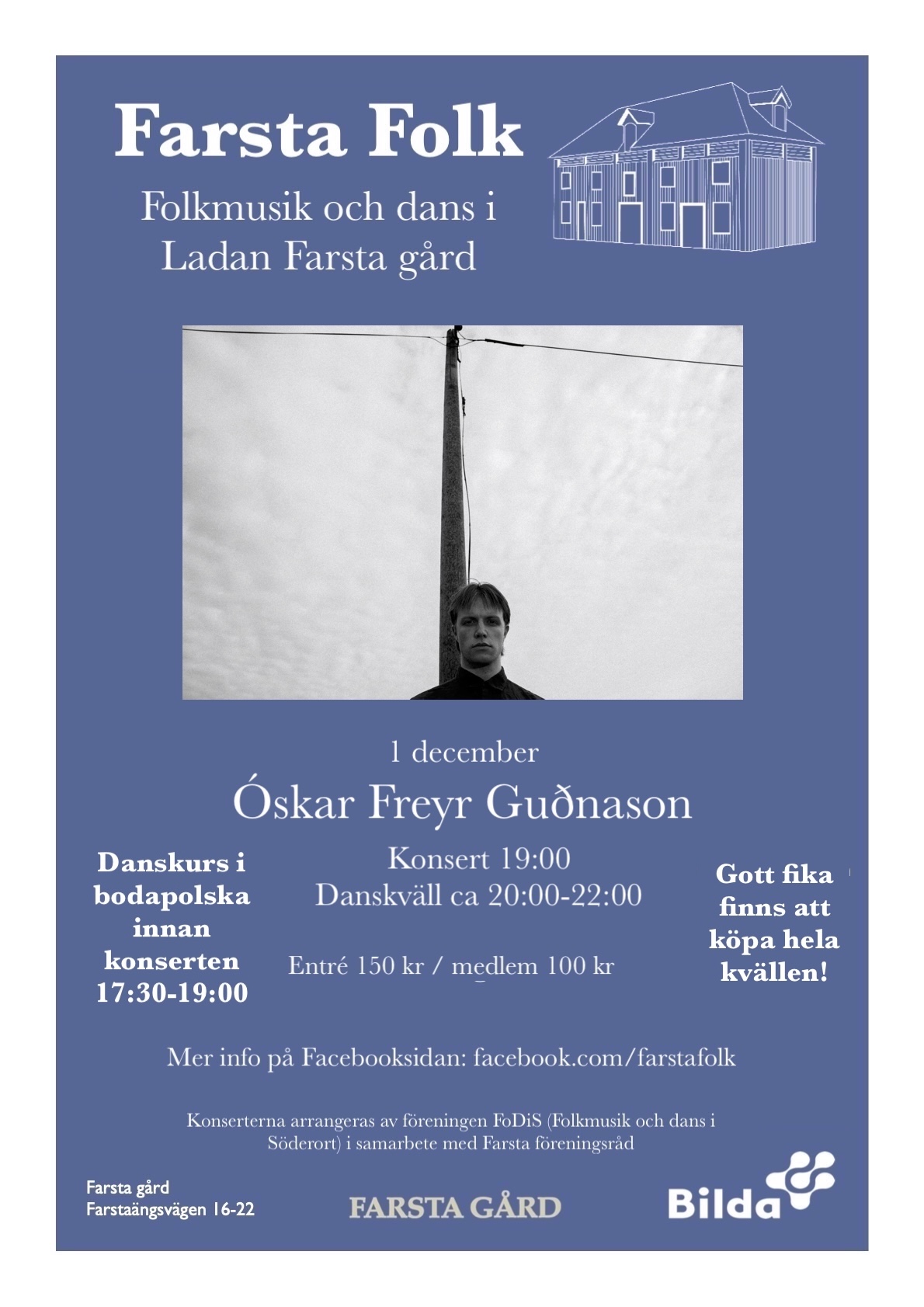 Farsta Folk i Ladan – Konsert med Óskar Frey Gu∂narson