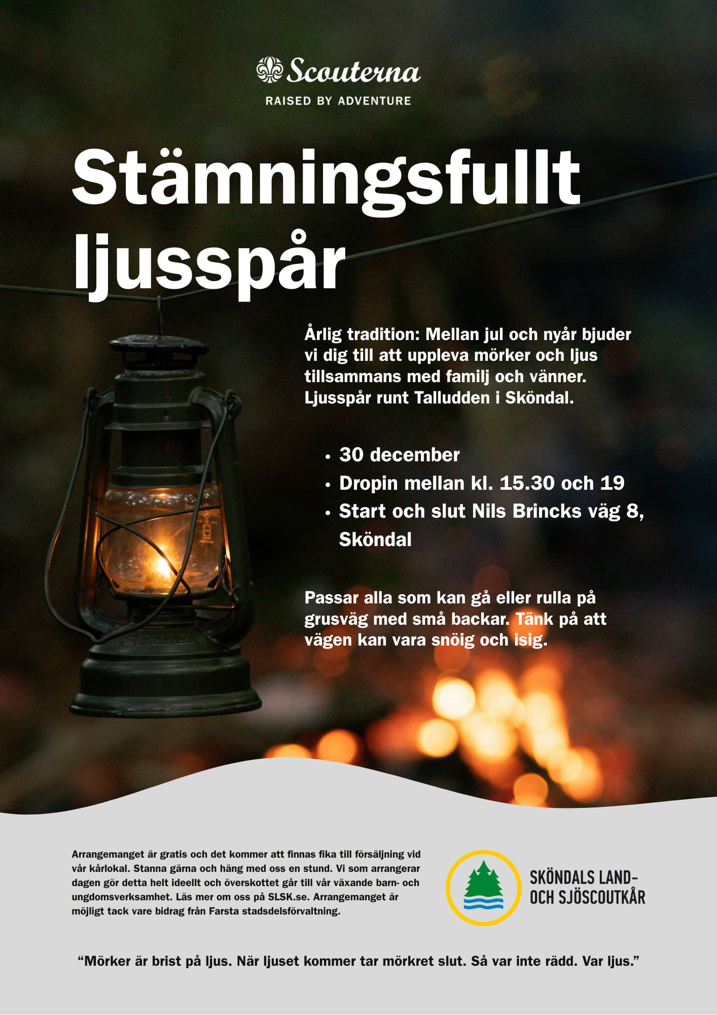 Stämningsfullt ljusspår