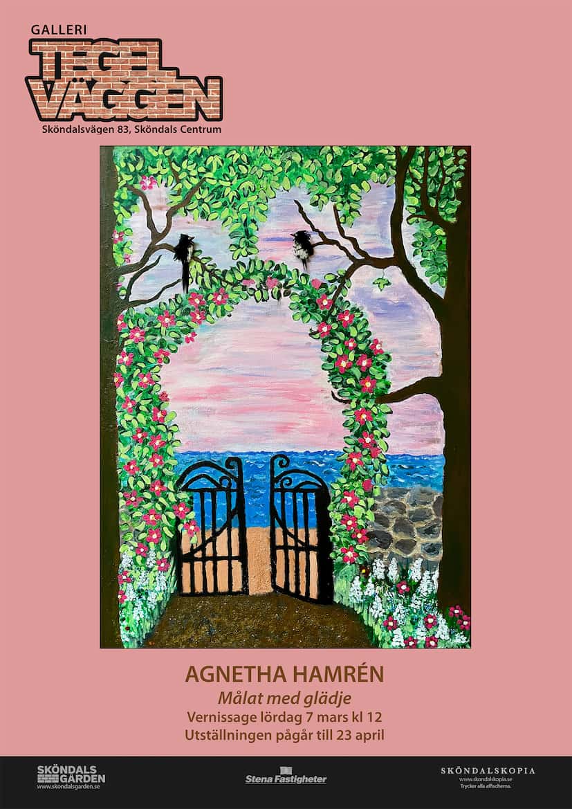 Utställning, Agnetha Hamrén, ”Målat med glädje”, 7/3 – 23/4